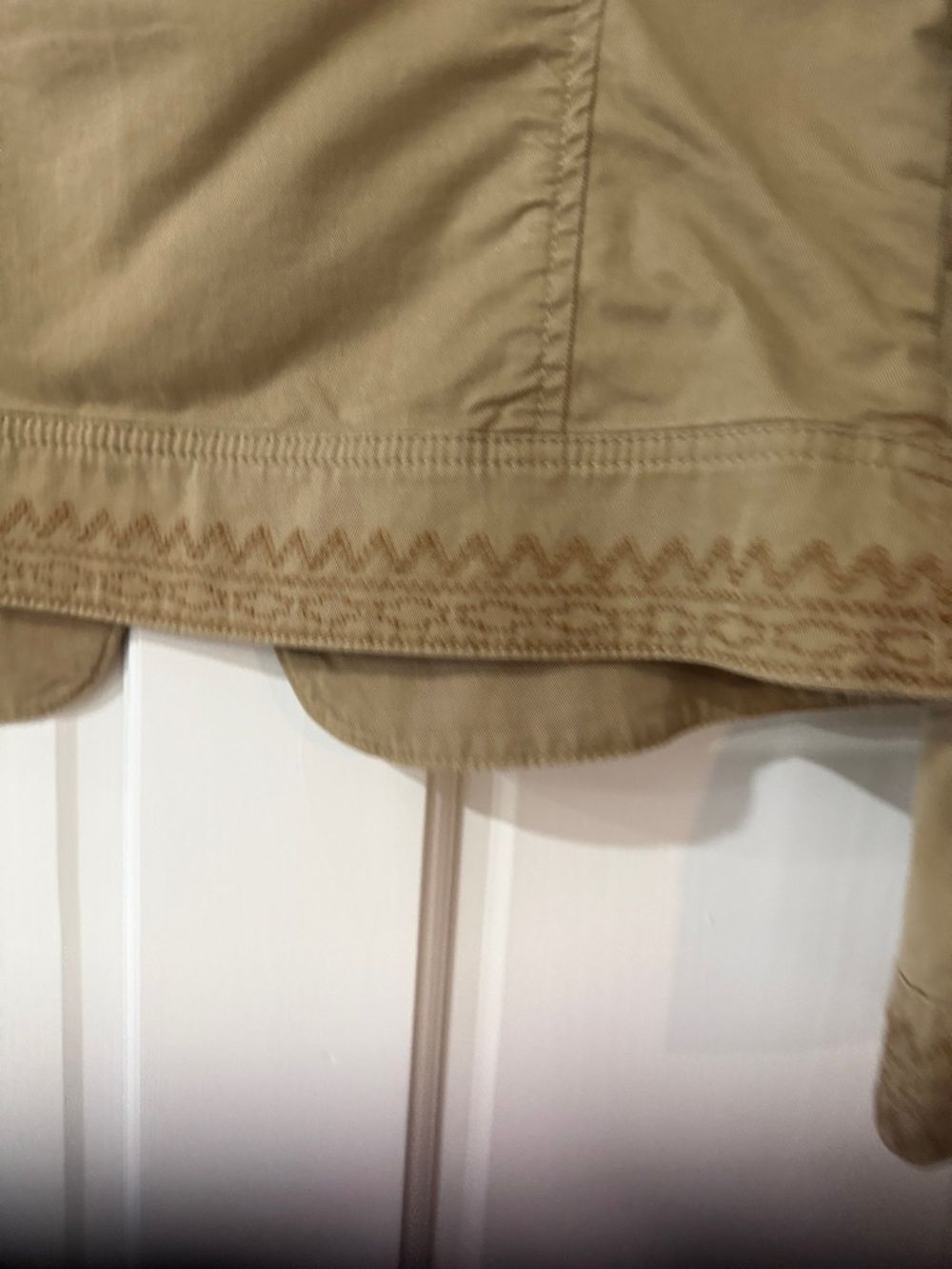 Lucky Brand Jacket Women Medium Tan Embroidered Cuffs Waist Neck Western Cowgirl - Picture 7 of 11